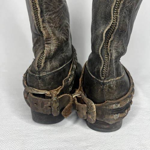 Freebird By Steven Mid Calf Distressed Women Leather Knox Boots Size 9 - Picture 9 of 15