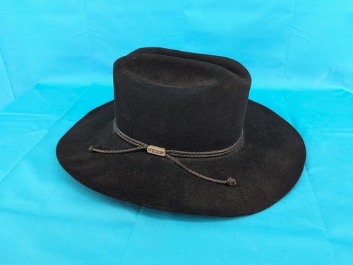 Stetson Cowboy Hat Size 7 Black Carson F2621 4X Beaver - Picture 2 of 12