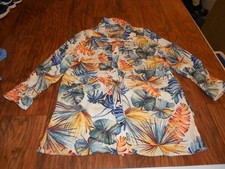 NEW with tags Chico's womens jacket size 2 P petite 12 / 14 Jungle Palms Linen