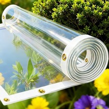 Clear Heavy Duty Tarpaulin Waterproof Cover Ground Sheet Transparent Tarpaulin