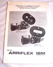 Arriflex 16 BL Camera; almost silent, self-blimped lightweight interview leaflet