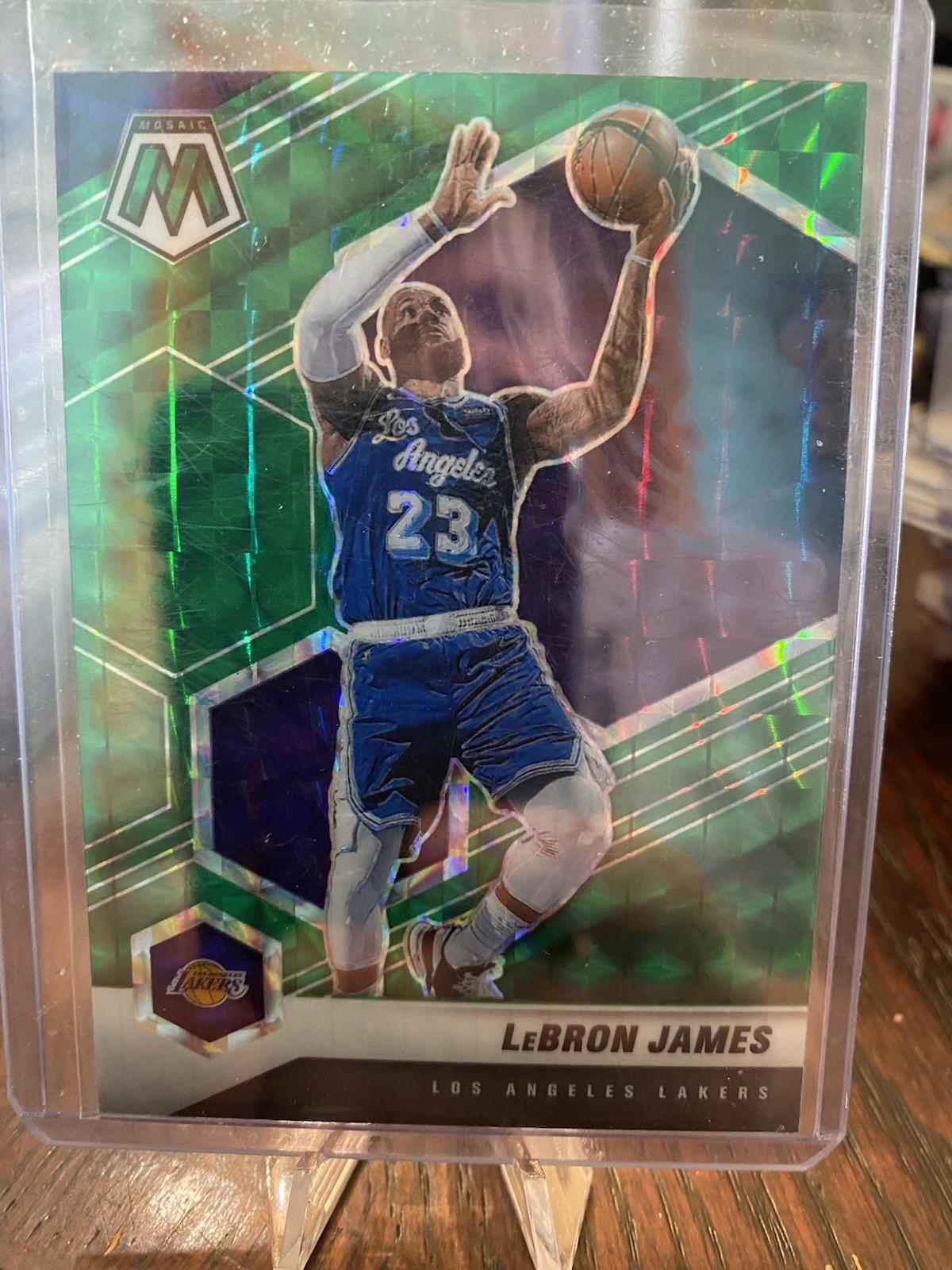 2020-21 Mosaic LeBron James Green Prizm #81