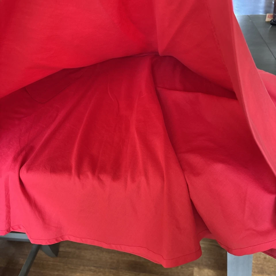 Vestido Forrado J.CREW - Talla 12 Ajuste y Estilo Rosa Rojizo Cremallera Botón Usado en Excelente Condición Foto 3 de 4