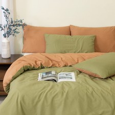 Reversible Duvet Cover Set 100% Cotton Soft & Breathable Bedding All Sizes UK