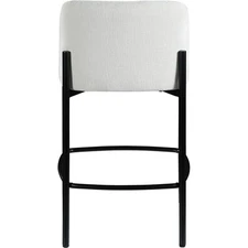 Meridian Furniture Burton Cream Chenille Fabric Stool (Set of 2)