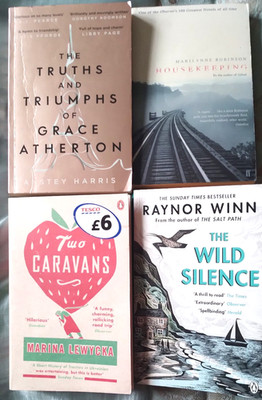 4 Acclaimed Novels Housekeeping, Grace Atherton, Two Caravans & The Wild Silence