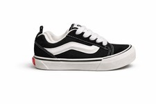 VANS Old Skool Kids Black White Sneakers US Size 1 Suede Canvas Lace Up