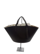 Daniel Wellington River Bag, 2-Way Leather Tote Bag with Shoulder Strap, Brown