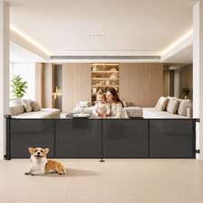 Miumoon 150in Reinforced Retractable Baby Gate 42in Tall, Black w/ FREE Shipping