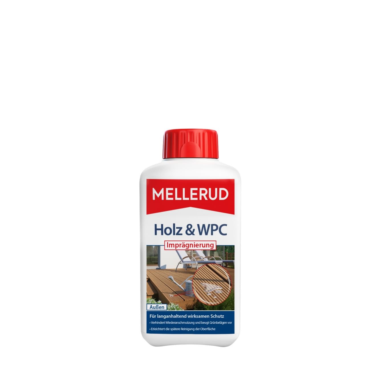 MELLERUD Legno & WPC Impregnante 0,5L - Protezione Decking e Terrazze