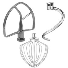 Stainless Steel Stand Mixer Attachments 3-Piece for KitchenAid 7 Qt Tilt Head...