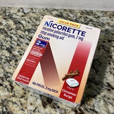 Nicorette Gum 2mg Cinnamon Surge 160 Pieces SEALED EXP 1/2027 GV