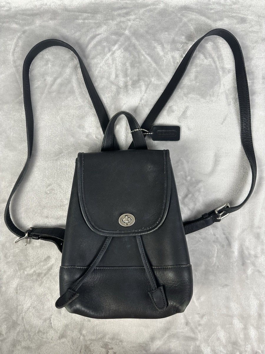 Coach Black Leather Backpack with Structured Design Coach | Bags | 96 Coach Black And Gold Leather Backpack With  main image 2
