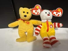 McDonald's 2004 TY 25th Anniversary Teenie Beanie Babies Bears, Ronald  Arches