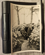 Wojna światowa 1914-1918 żołnierze w grobie strzelców (9x6) oryginalny obraz