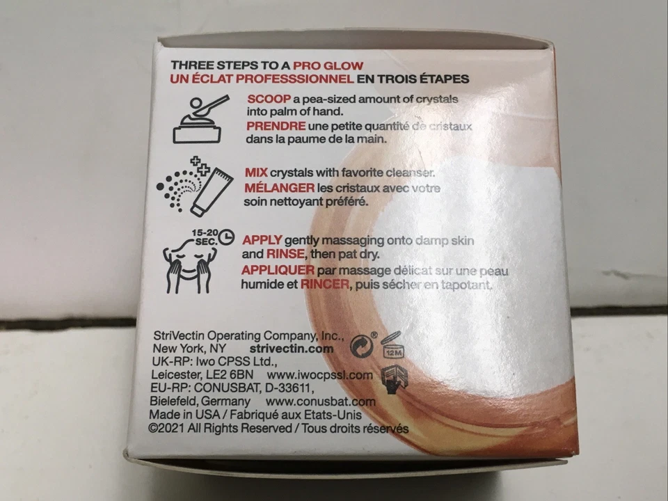 NIB Strivectin NIA114 Pro Glowfoliant Mix-In Microderm Crystals 1.27 oz NIB - Image 3 of 4