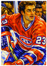 BOB GAINEY * Montreal Canadiens * HOCKEY * Art Card * ATC ACEO