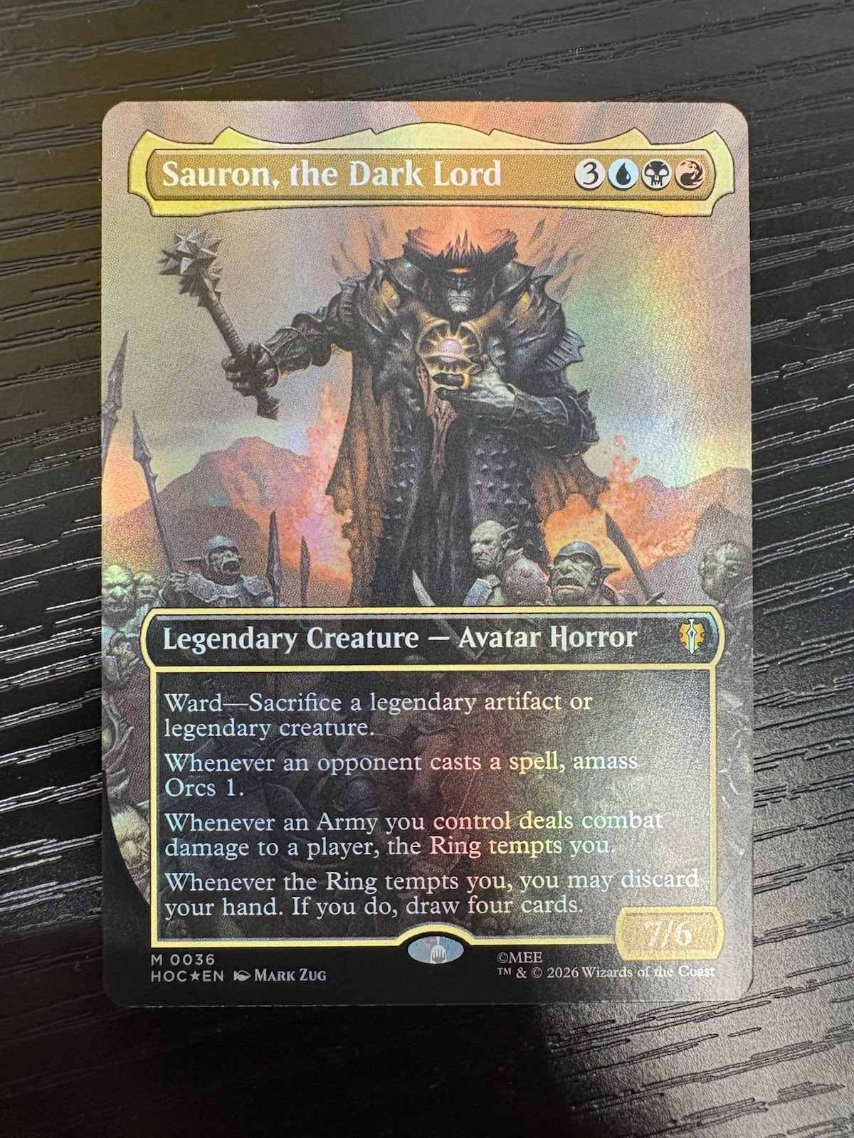 Magic The Gathering El Hobbit Sauron El Señor Oscuro Lámina Sin Fronteras