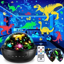 PIKOY Dinosaur Toys for Kids 3-8 | 3D Films & 31 Colors & & 360° Rotate & T