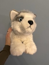 Husky Wolf Puppy Dog Soft Toy Plush Blue Eyes El Corte Inglés 12”