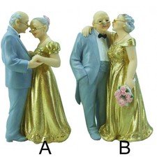 Tortenfigur Tortendeko Goldene Hochzeit Goldenes Hochzeitspaar 16 cm zur Wahl