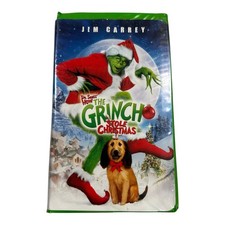 Dr. Seuss How The Grinch Stole Christmas VHS Jim Carrey Vintage