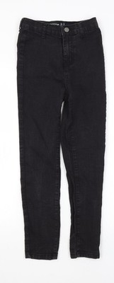 Pretty Little Thing Damen schwarze Skinny Jeans Größe 4 L24 in