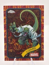 2025 Topps Chrome Marvel Lizard #85 Iron Man Red & Gold Lazer Refractor /100