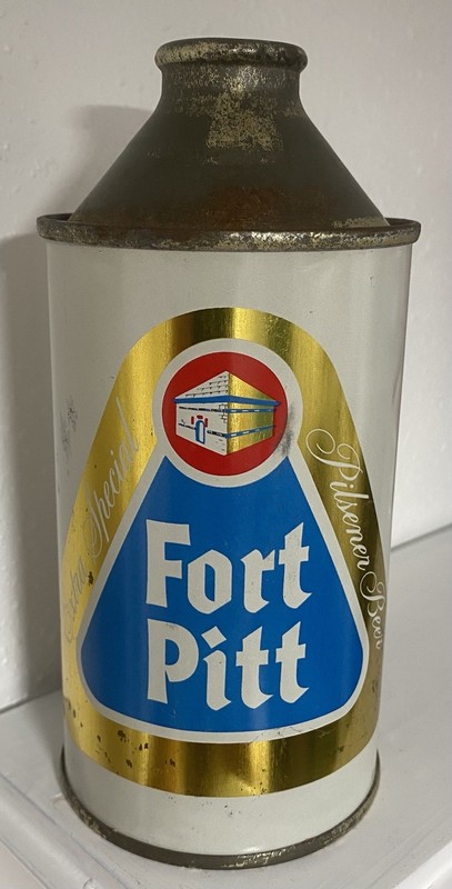Fort Pitt Extra Special Pilsener Cone Top Antique Old Beer Can Pittsburgh PA Wow