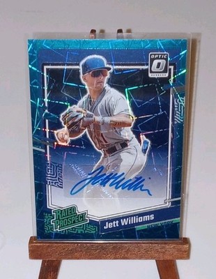2023 Donruss Jett Williams Optic Rated Prospect Auto Teal Velocity 15/15