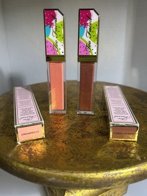 Two Too Faced Tutti Gritty Lip Glaze Shades Dreamsicle And Yummy Rummy