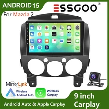 Android 15 Car stereo Carplay For Mazda 2 2007-2013 Radio GPS Head Unit BT +AHD
