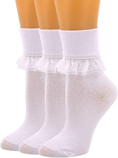 Women Ankle Socks Women Lace Ruffle Frilly Ankle Socks Fashion Ladies Girl