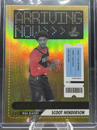 23/24 Panini NBA Hoops - SCOOT HENDERSON ARRIVING NOW ROOKIE HOLO #4 - Picture 2 of 3