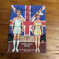 Vintage 1982 Princess Diana Paper Doll Book Chuck & Di Have a Baby - Uncut New