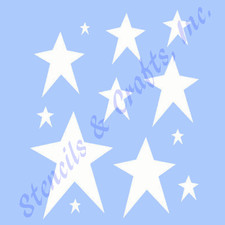 PRIMITIVE STARS STENCIL STAR CELESTIAL STENCILS TEMPLATE PAINT ART NEW 6" X 5"
