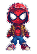 Image of 4x9cm 6pcs Spiderman Marvel Vinyl Stickers Laptop Mobile Phone Books Waterproof