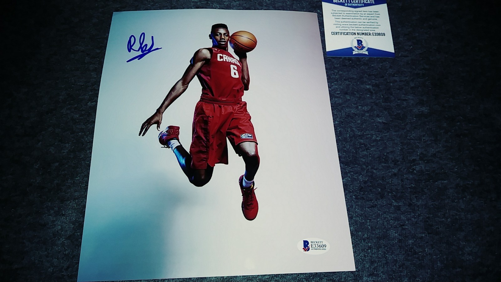 rj Barrett Autographed Signed New York Knicks 8x10 Duke Blue Devils 