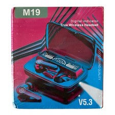 M19 TWS Wireless Earbuds Touch Control, LED Display Charging Case