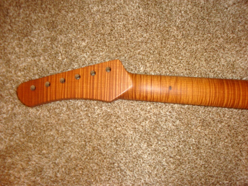 Roast Quartersawn 5A Flame Maple & Rswd Guitar Neck Musikraft 21f