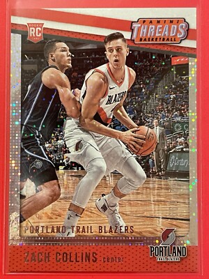 2017-18 Panini Threads Zach Collins Dazzle /199 Rookie RC #75 Basketball Blazers