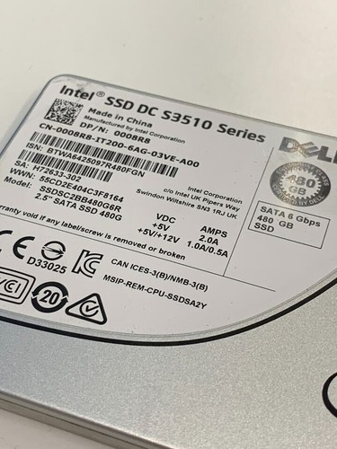 INTEL 480GB SSD 2.5" S3510 SATA 6Gb/s Enterprise SSDSC2BB480G6R - Picture 2 of 3