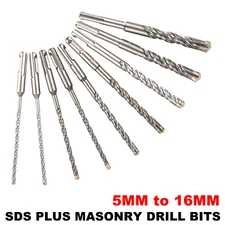 9PCS 1/5"~5/8" Drill Bit Set SDS Plus Rotary Hammer Concrete Masonry Carbide Tip