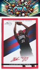 2008-09 Topps Signature #TS-TY Thaddeus Young Facsimile Red #/869