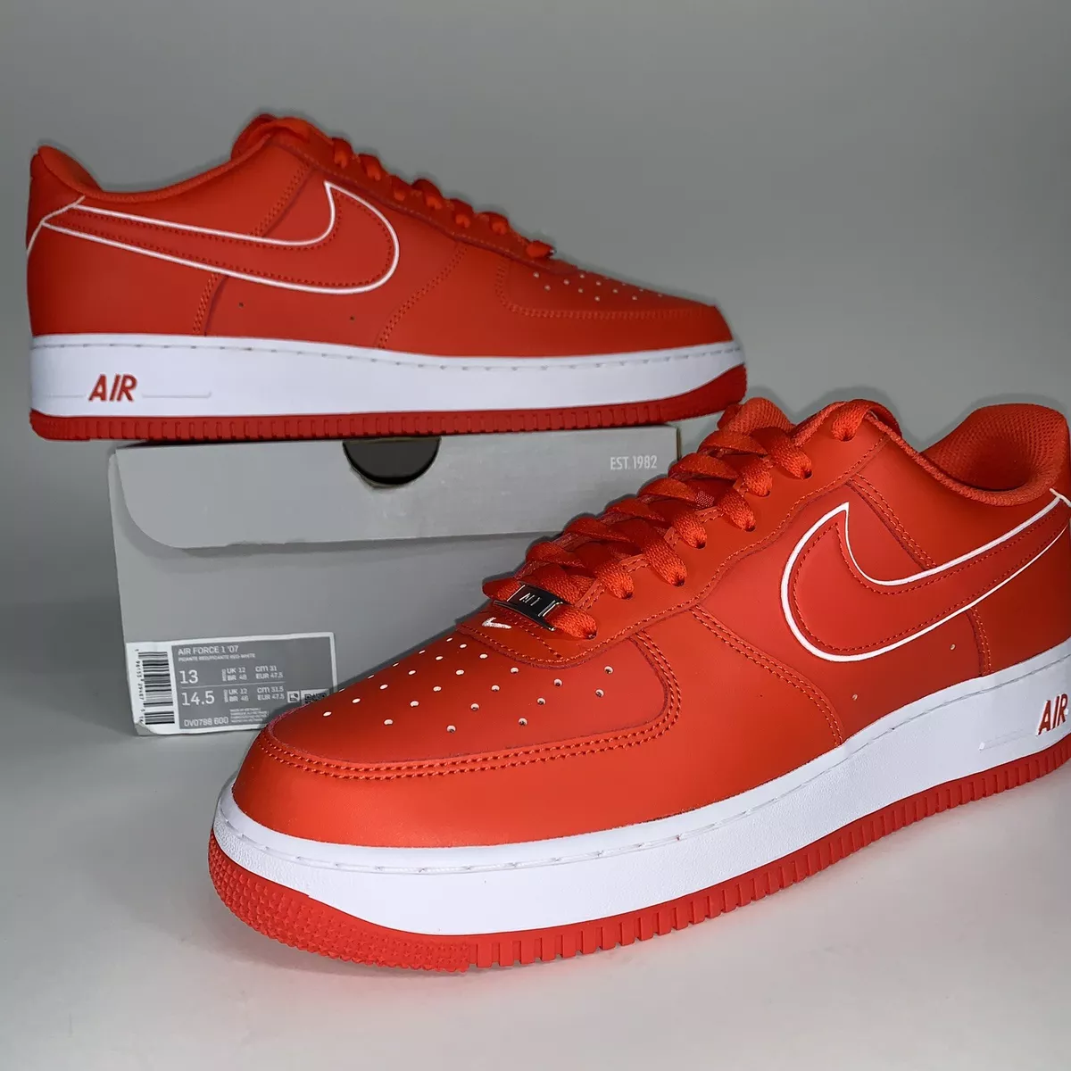 Nike Toddler Force 1 Low White/White-Picante Red