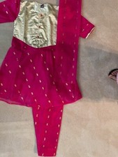  Girls, Indian 3Pc Churidar Suit,preowned