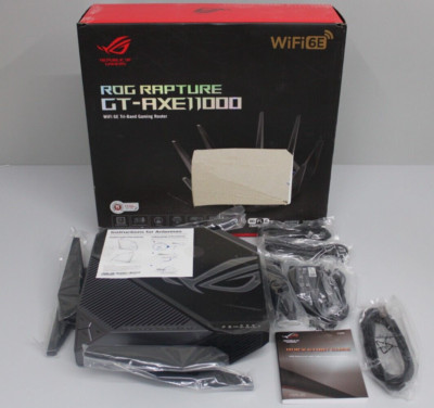 ASUS ROG Rapture GT-AXE11000 - WiFi 6E Tri-Band Wireless Gaming RGB Router - NEU