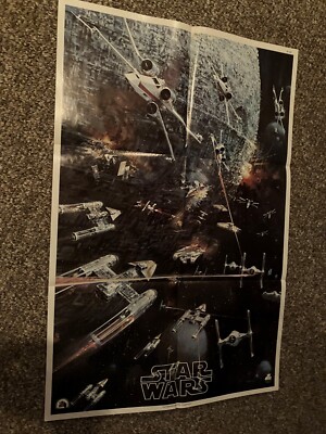 Vintage 1977 Star Wars Poster 20th Century Fox 2T-541 New Hope