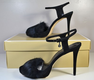 michael kors black high heel shoes