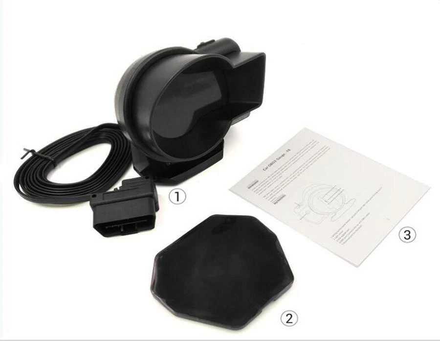 HUD Head-Up Display OBD2 Coche Digital Multi Gauge Boost Herramienta de Escaneo + Base de Pantalla Foto 3 de 4